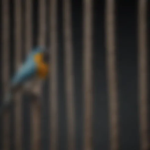 Colorful assortment of bird cage ropes for avian habitats