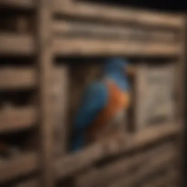 A detailed view of materials used in bird crates, emphasizing quality.