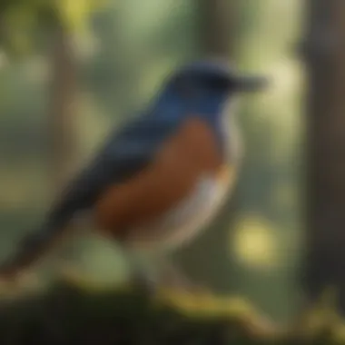 Birds in Their Natural Habitat A serene landscape with various birds in flight, showcasing their diverse calls.