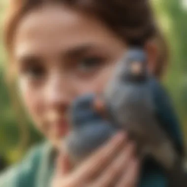 The Emotional Connection Between Birds and Their Caregivers A child bonding with a pet bird on their shoulder