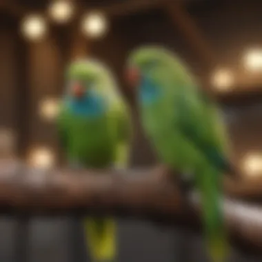 Social interactions among parakeets