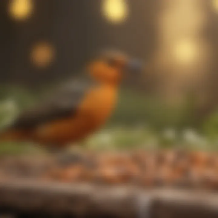 Various types of mealworms suitable for oriole feeding.