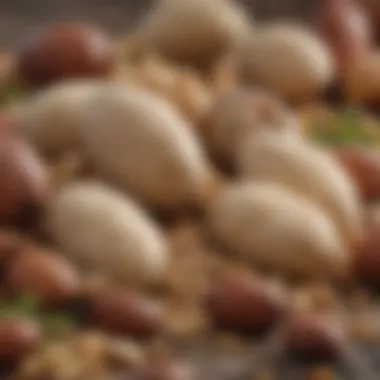 Close-up of suet ingredients showcasing nuts and seeds