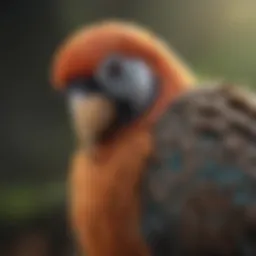 Anas species engaging in preening behavior