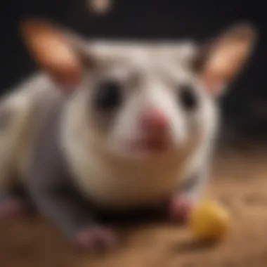 Sugar gliders interacting playfully in their enclosure