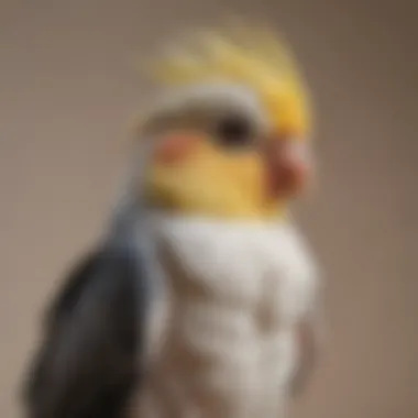 A cockatiel perched on a shoulder, showcasing companionship and affection