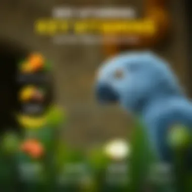 Infographic highlighting key vitamins and their sources for African Grey parrots