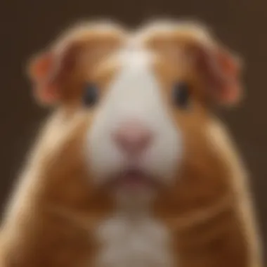 Close-up of a guinea pig's unique facial features and expressions.