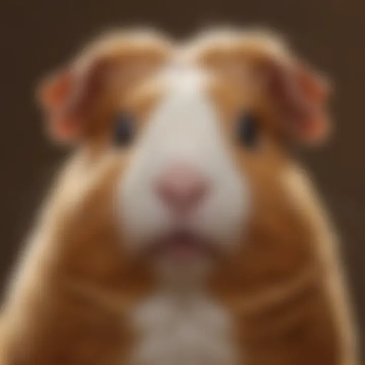 Close-up of a guinea pig's unique facial features and expressions.