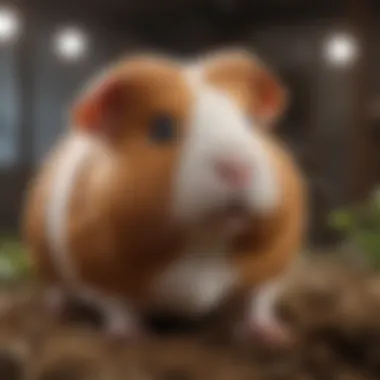 A well-maintained guinea pig habitat demonstrating essential care elements.