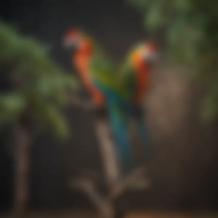 Different types of parrot tree stands displayed for selection