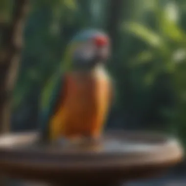 Different types of bird baths suitable for parrots