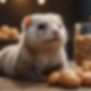 Variety of ferret-friendly food and treats