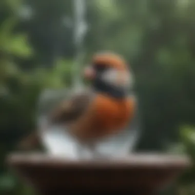 A water bowl essential for birds' hydration