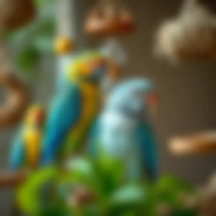 Enhancing Avian Enrichment Various enrichment items for parrot stimulation