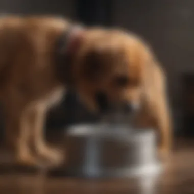 Elevated Water Bowls for Bearded Dogs A dog with a beard drinking from an elevated water bowl