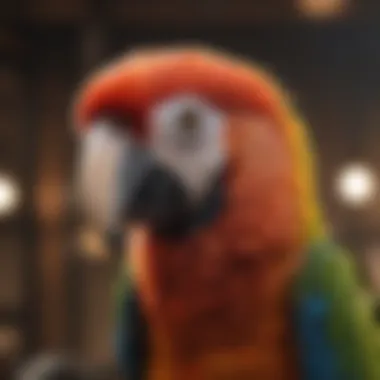 Close-up of durable materials used in macaw cages