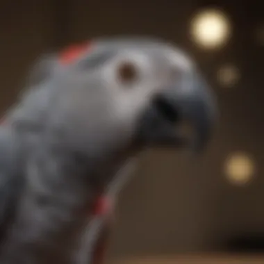 An African Grey parrot demonstrating its impressive vocal skills.