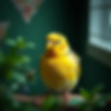 Comfort Zone for Canaries Canary in a cozy, regulated habitat