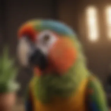 A close-up of a parrot displaying its unique personality and charm.