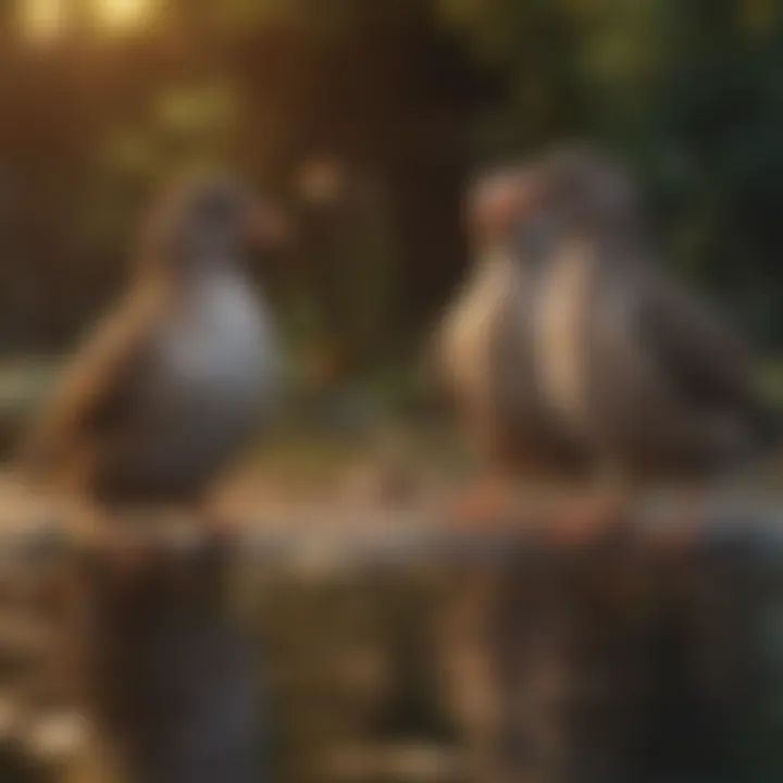 A group of birds engaging in synchronized bobbing