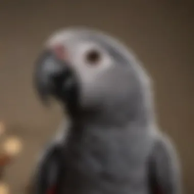 An African grey parrot displaying a range of vocalizations.