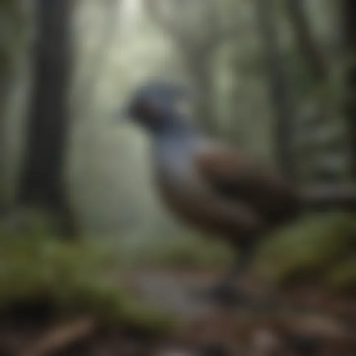 A scenic view of the lyrebird's habitat, highlighting the impact of environmental changes.