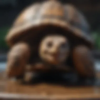 A tortoise enjoying a soak in a large water bowl