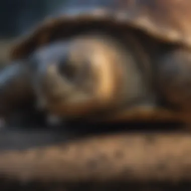 A turtle being examined for health checks by a veterinarian