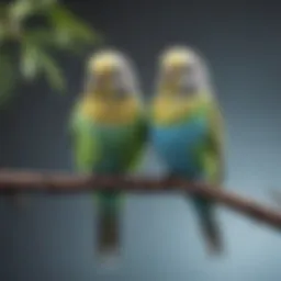 A vibrant budgie perched on a branch, representing the beauty of pet birds.