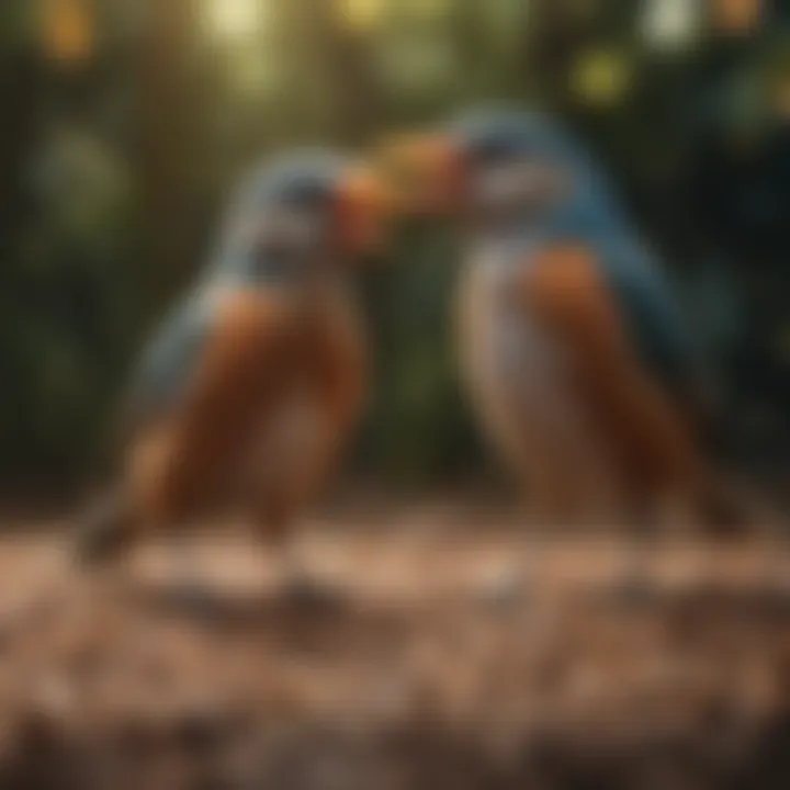 Different bird species interacting with Birdtricks pellets.