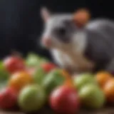 A vibrant assortment of fruits and vegetables suitable for sugar gliders