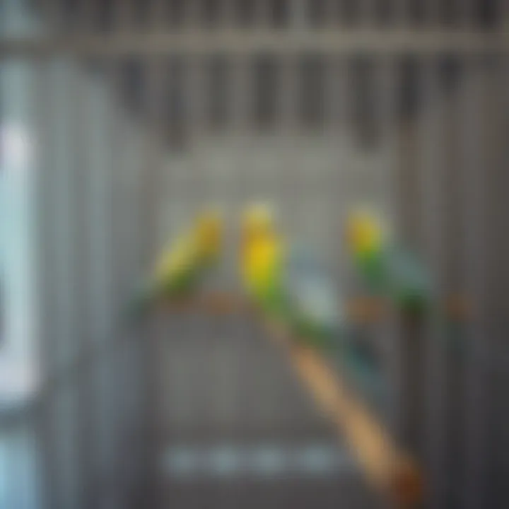 Spacious budgie cage showcasing ample room for movement
