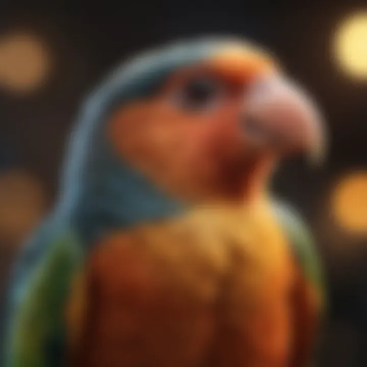 Close-up of a popular pet bird species