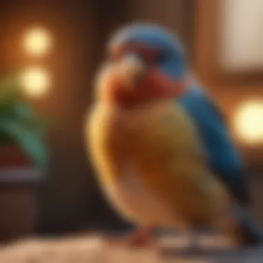 Well-Being of Pet Birds Healthy bird enjoying a happy environment