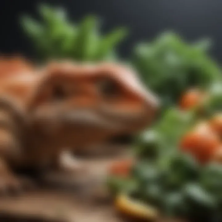 Fresh vegetables ideal for bearded dragons