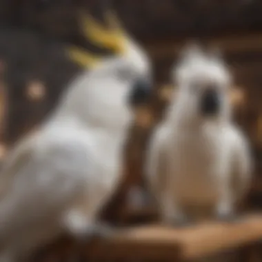 Spacious extra large cockatoo cage with natural wood perches