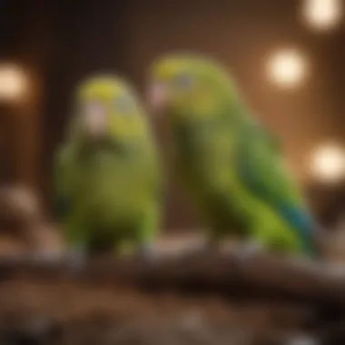 A devoted parakeet bonding with its owner through vocal interaction