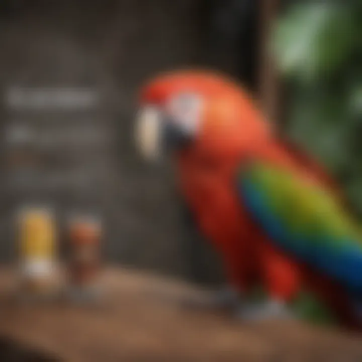 An infographic displaying the various costs associated with scarlet macaw ownership.