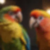 A vibrant parrot displaying a range of emotions