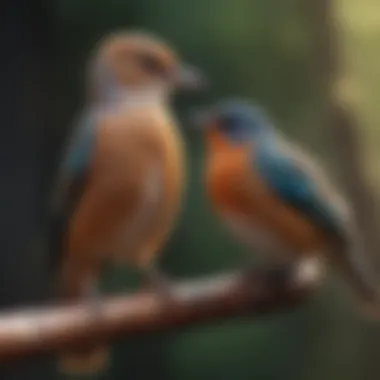 A serene moment showcasing a bird perched peacefully while being stroked