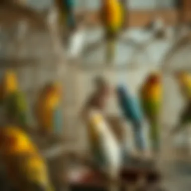 Bird Cages for Rehoming An assortment of bird cages showcasing various species ready for rehoming