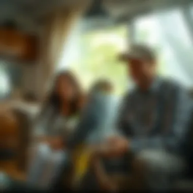 Welcoming a New Pet Bird A serene home setting with a new family welcoming a pet bird